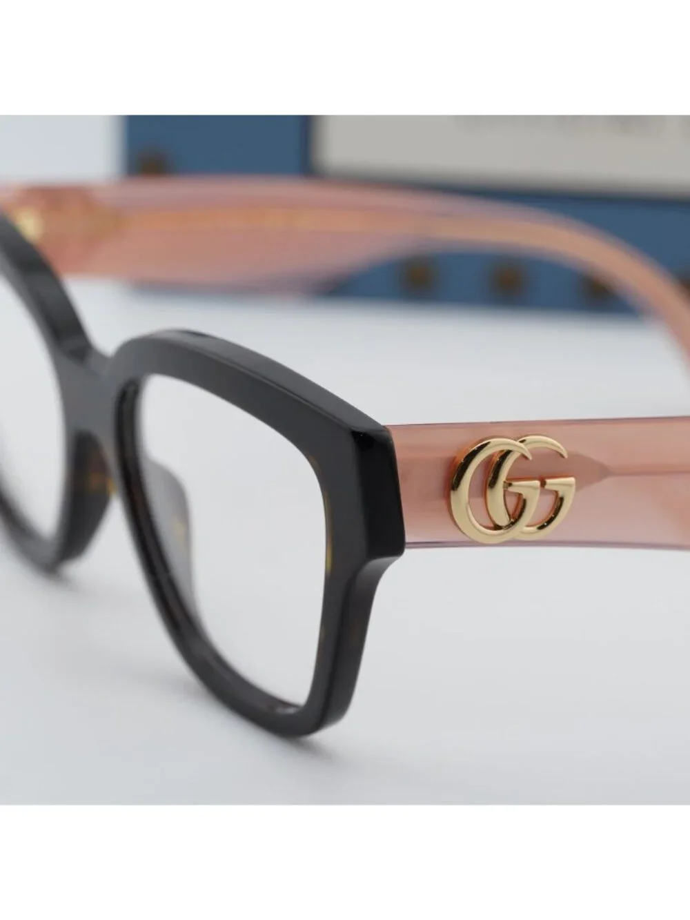 Gucci GG1424O 014 Cat Eye Eyeglasses 54mm - Havana / Pink